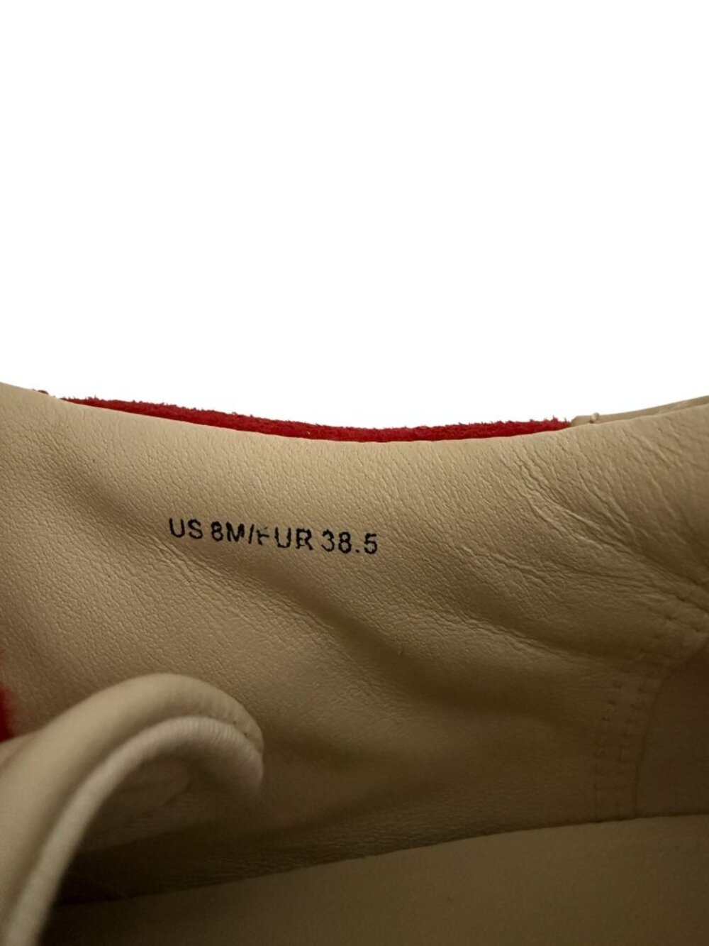 Vince Oasis Bicolor Leather Sneakers In Red Suede Beige Leather Gum Sole Size 8 - Picture 8 of 12